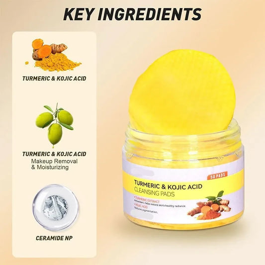 Turmeric Kojic Acid Exfoliating Cleansing Pads